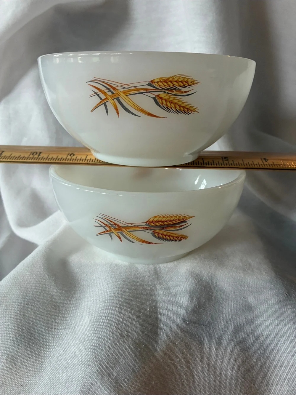 Pair of Vintage Fire King Wheat Bowls